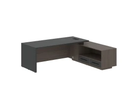 Стол руководителя с тумбой, правый 2300х1900х750 Веллион / Velion images