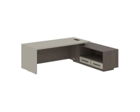 Стол руководителя с тумбой, правый 2300х1900х750 Веллион / Velion images