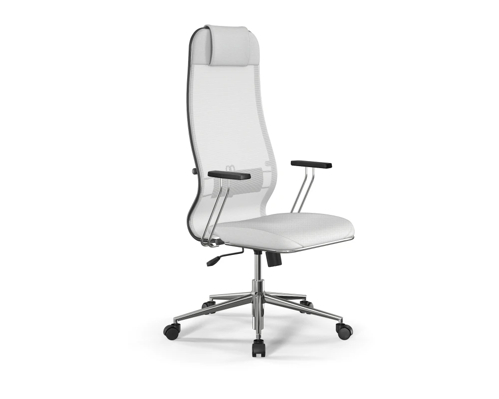 Кресло ErgoLife S 10 B1 M09.B23.G18.W01 (спинка и подл.3) Сетка/Экокожа, Белый